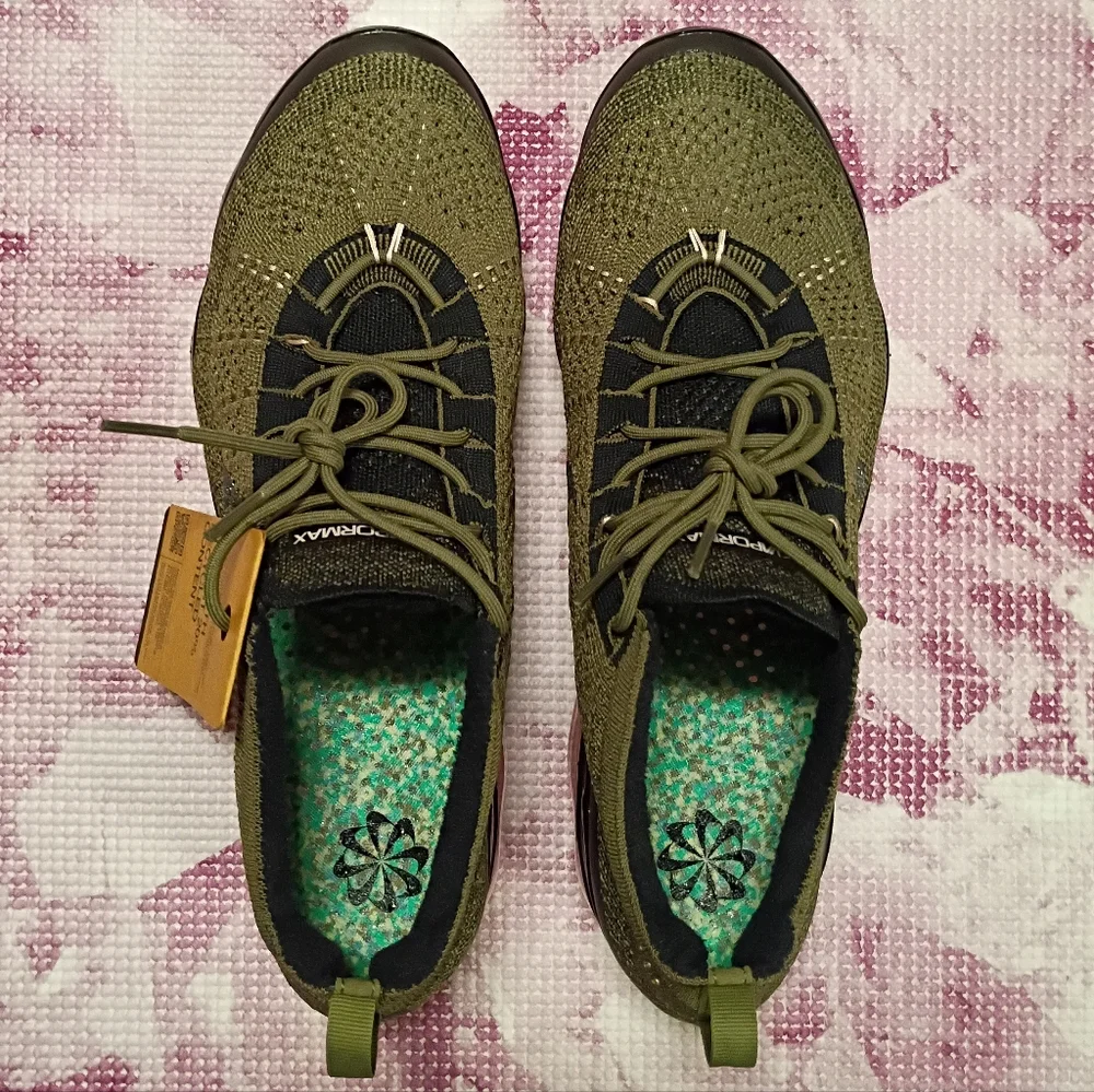 Nike Vapormax Flyknit Olive Black Men's Shoes - Picture 3 of 6